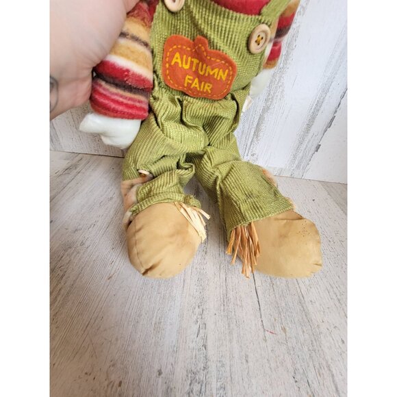 Sitting scarecrow Autumn farmer Halloween home decor figure - Picture 4 of 7